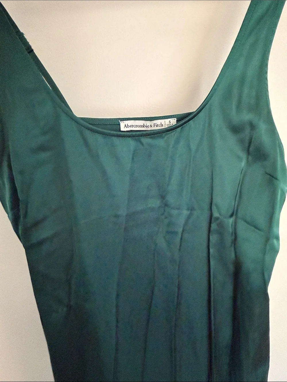 Abercrombie & Fitch Sleek Emerald Green Slip Dress - Women